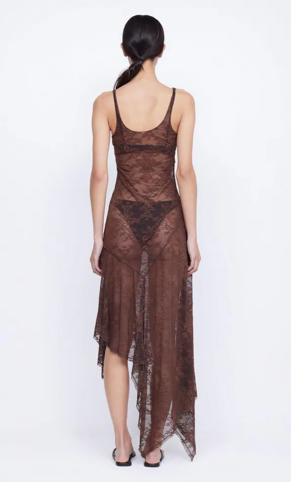Bec Bridge ADONIA ASYM MIDI DRESS 8211 CHOCOLATE Women Maxi Dresses