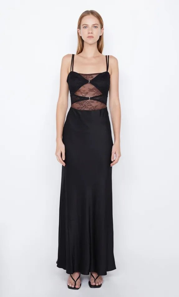Bec Bridge AMORAS CUT OUT DRESS 8211 BLACKCHOCOLATE Women Maxi Dresses