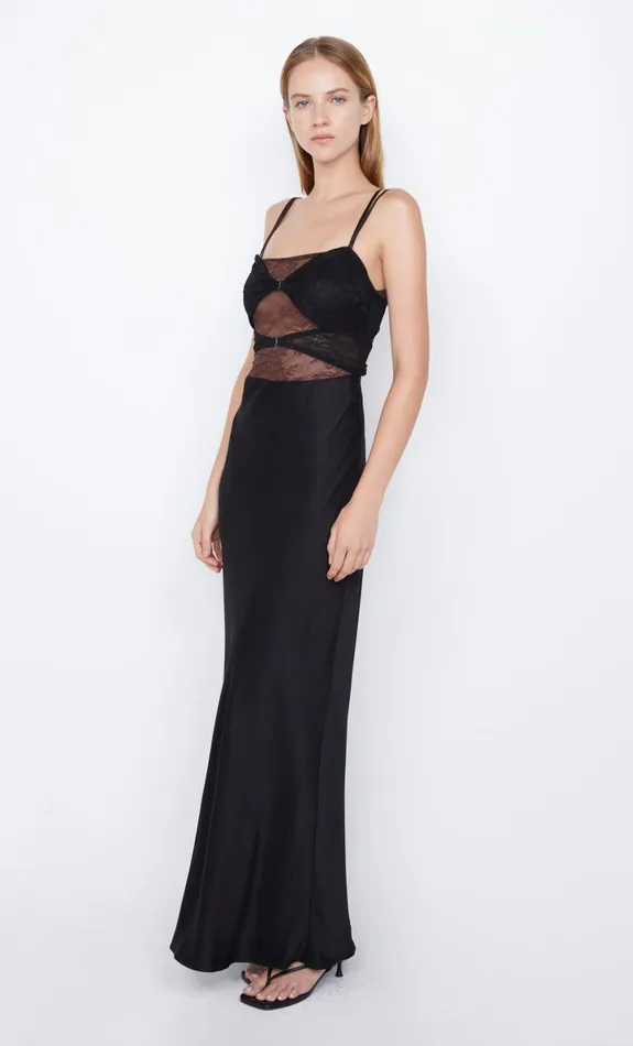 Bec Bridge AMORAS CUT OUT DRESS 8211 BLACKCHOCOLATE Women Maxi Dresses