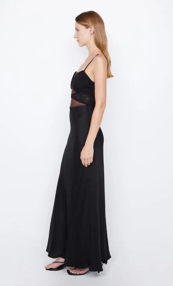Bec Bridge AMORAS CUT OUT DRESS 8211 BLACKCHOCOLATE Women Maxi Dresses