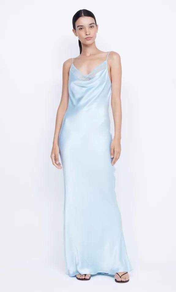Bec Bridge ARABELLA BACKLESS DRESS 8211 DOLPHIN BLUE Women Maxi Dresses