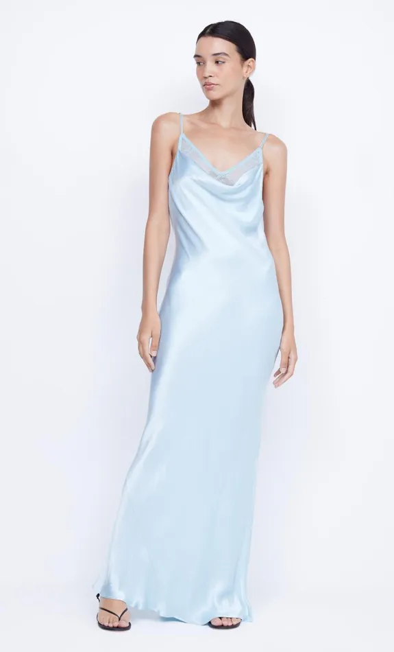 Bec Bridge ARABELLA BACKLESS DRESS 8211 DOLPHIN BLUE Women Maxi Dresses