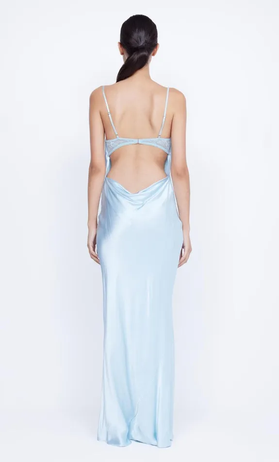 Bec Bridge ARABELLA BACKLESS DRESS 8211 DOLPHIN BLUE Women Maxi Dresses
