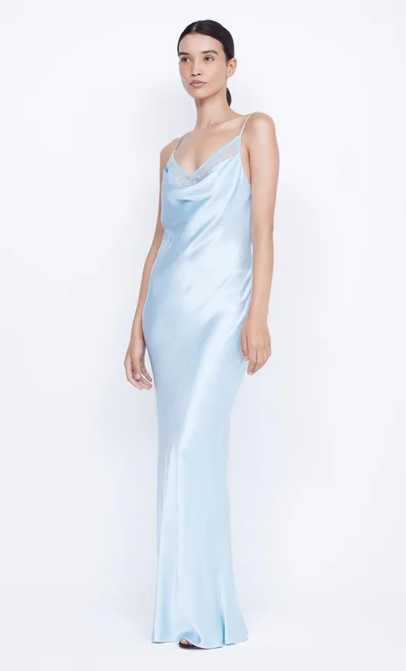 Bec Bridge ARABELLA BACKLESS DRESS 8211 DOLPHIN BLUE Women Maxi Dresses