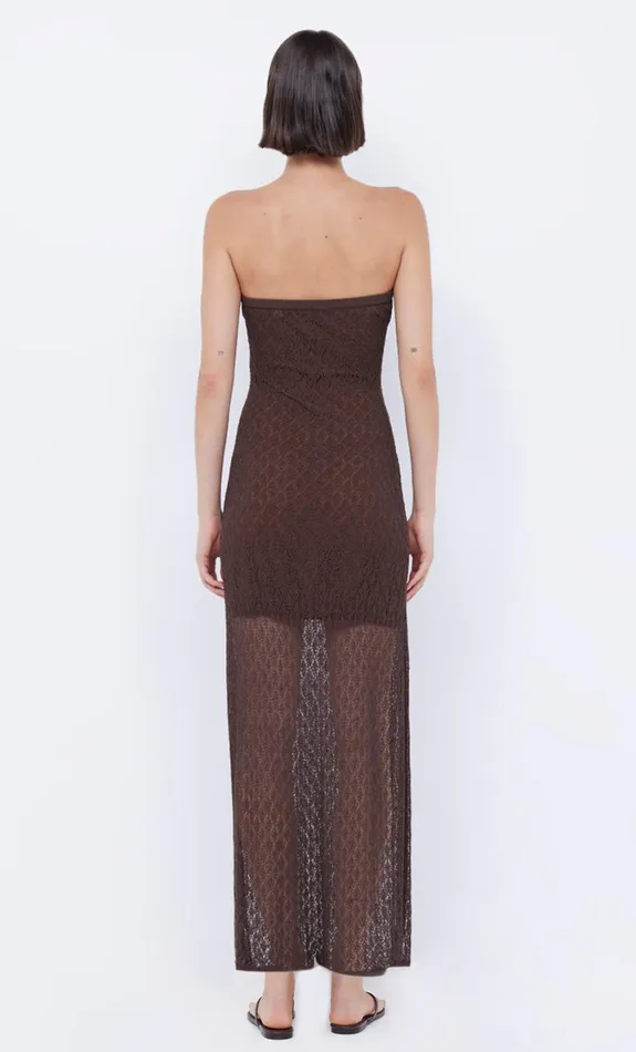 Bec Bridge AURORA STRAPLESS DRESS 8211 CHOC Women Midi Dresses