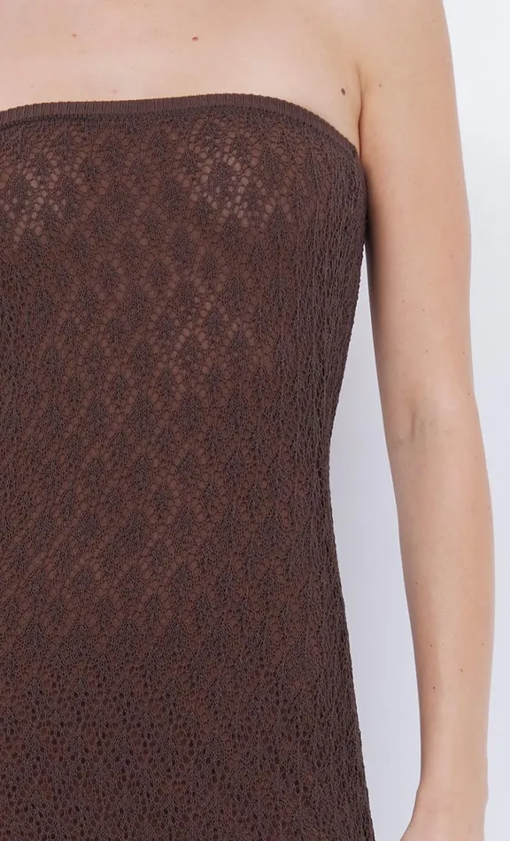 Bec Bridge AURORA STRAPLESS DRESS 8211 CHOC Women Midi Dresses