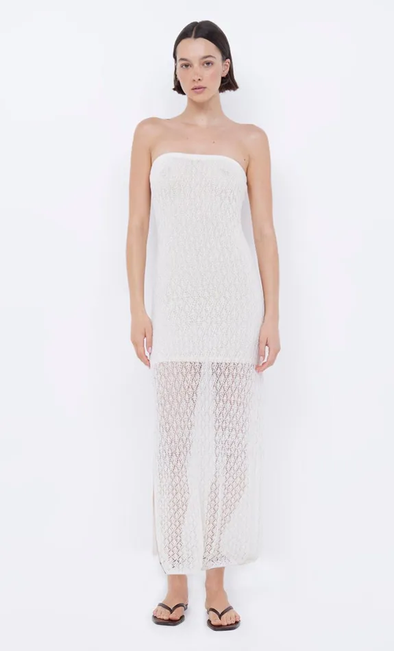 Bec Bridge AURORA STRAPLESS DRESS 8211 IVORY Women Midi Dresses