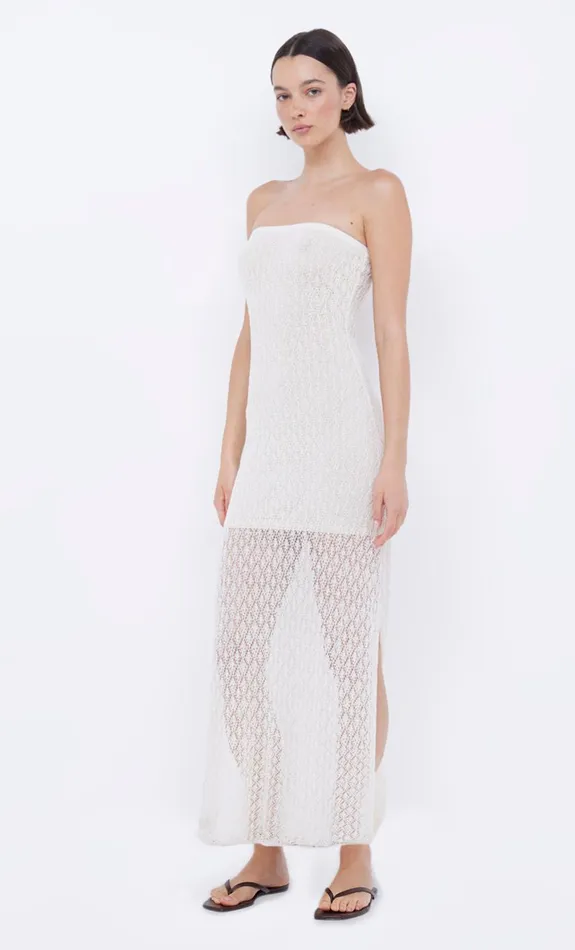 Bec Bridge AURORA STRAPLESS DRESS 8211 IVORY Women Midi Dresses