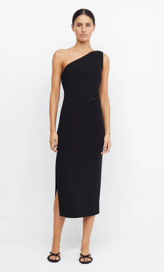 Bec Bridge BE MINE ASYM DRESS 8211 BLACK Women Bridesmaid Dresses