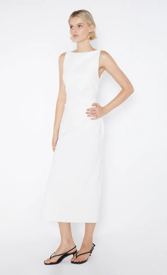 Bec Bridge BE MINE TUCK DRESS 8211 IVORY Women Midi Dresses