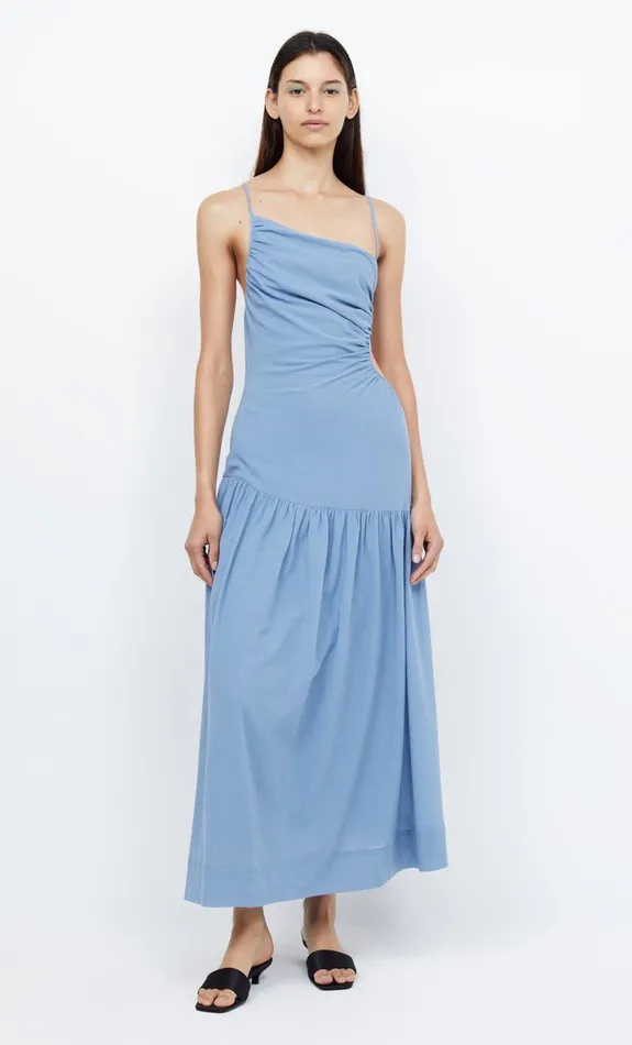 Bec Bridge CALYPSO ASYM MAXI DRESS 8211 MERIDIAN BLUE Women Maxi Dresses