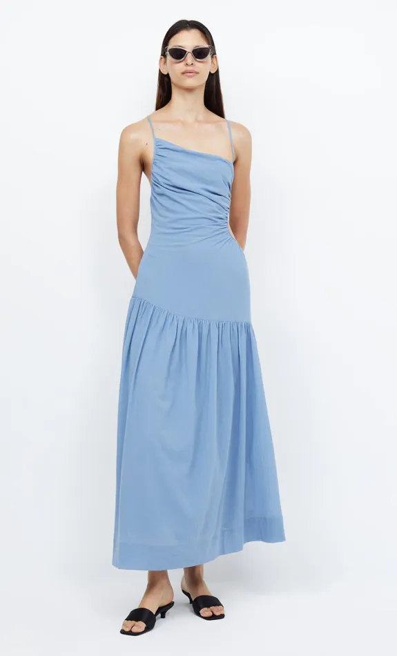 Bec Bridge CALYPSO ASYM MAXI DRESS 8211 MERIDIAN BLUE Women Maxi Dresses