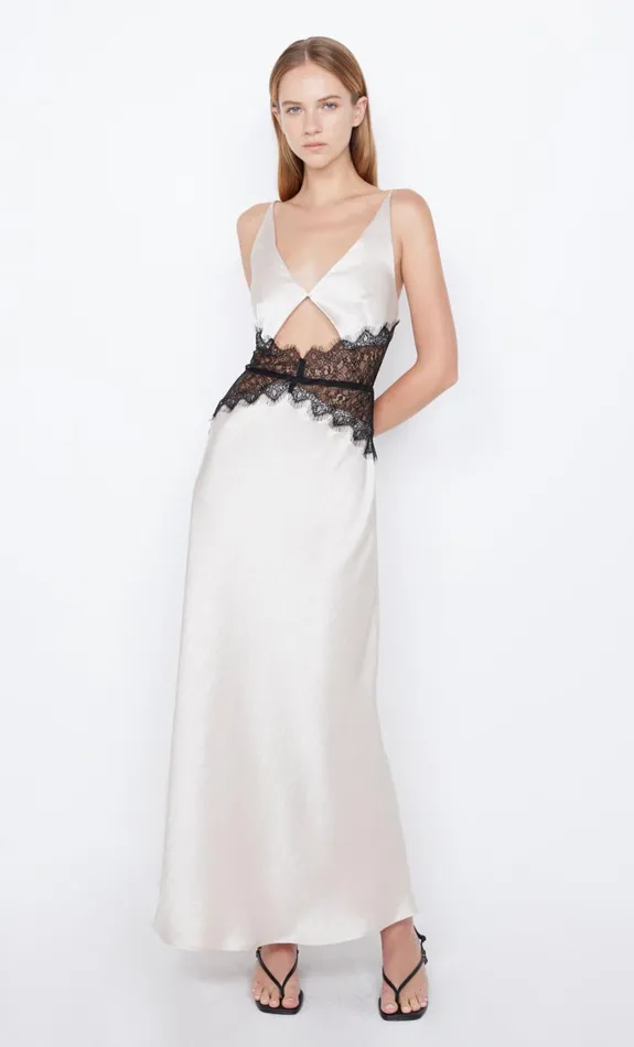Bec Bridge CAMILLE MAXI DRESS 8211 SANDBLACK Women Wedding Guest
