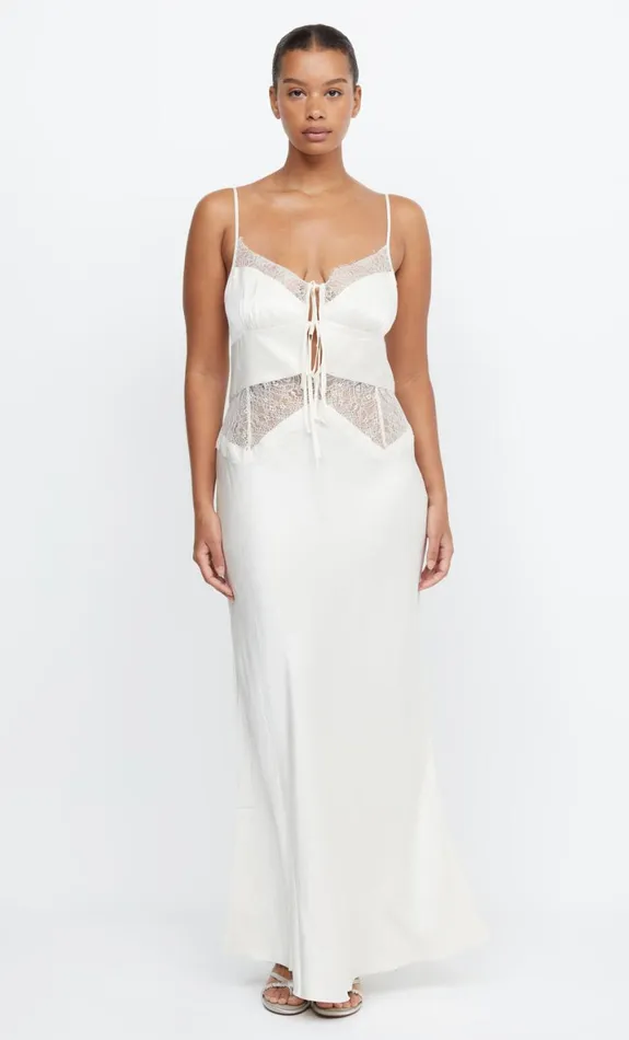 Bec Bridge CELINE TIE MAXI DRESS 8211 CREAMCREAM Women Maxi Dresses