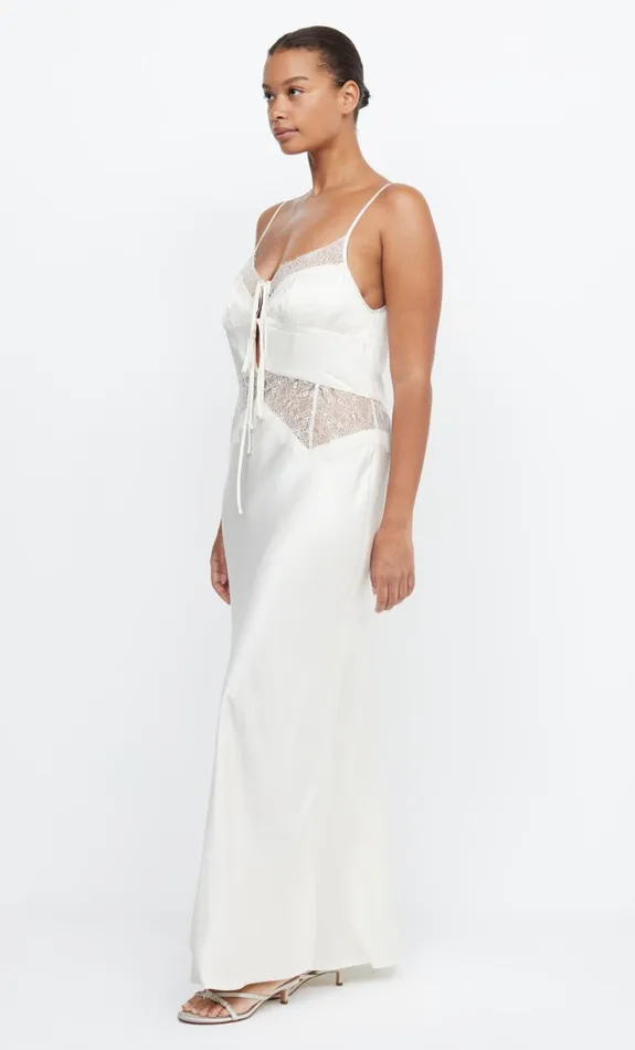 Bec Bridge CELINE TIE MAXI DRESS 8211 CREAMCREAM Women Maxi Dresses