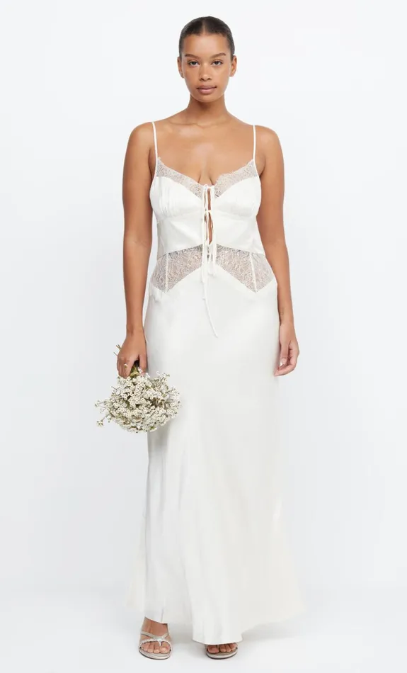 Bec Bridge CELINE TIE MAXI DRESS 8211 CREAMCREAM Women Maxi Dresses