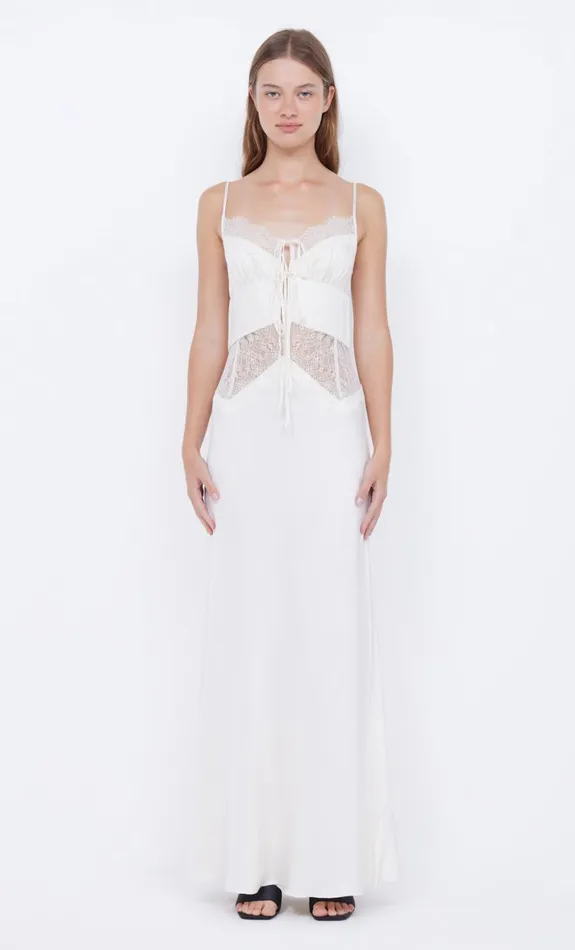 Bec Bridge CELINE TIE MAXI DRESS 8211 CREAMCREAM Women Maxi Dresses