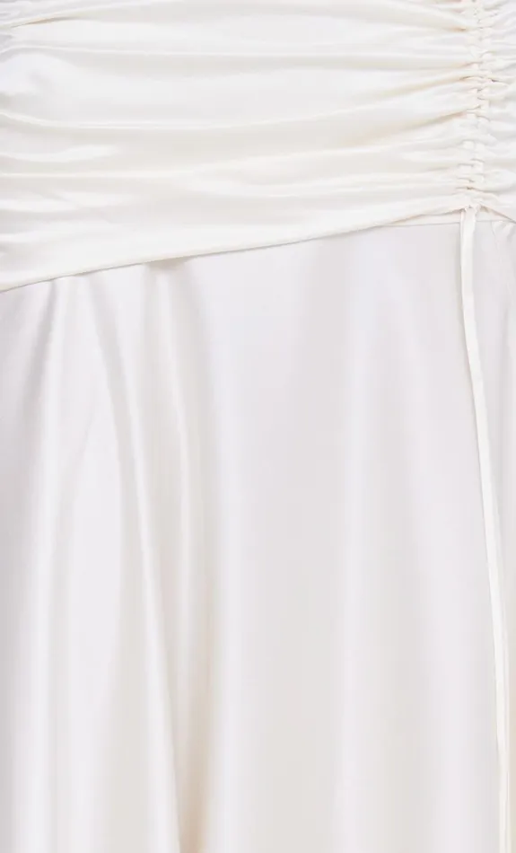 Bec Bridge CHANTILLY SILK RUCHED SKIRT 8211 IVORY Women Skirts