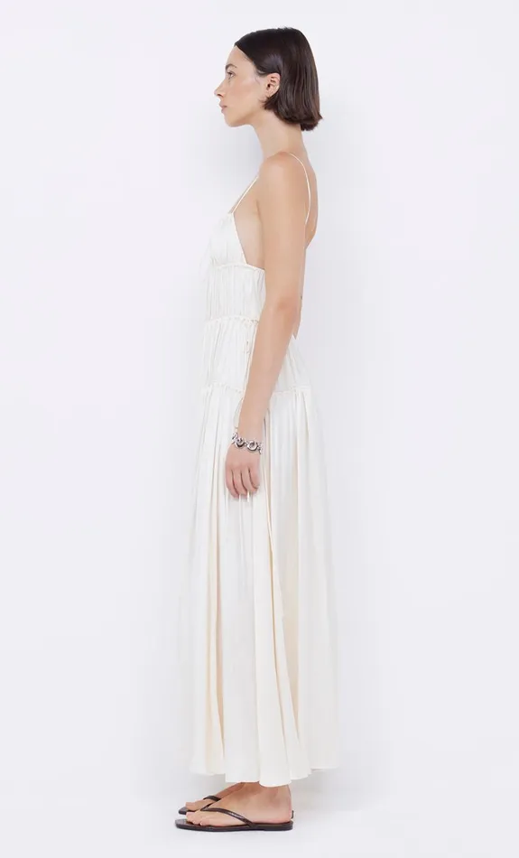 Bec Bridge DELPHI GATHERED DRESS 8211 IVORY Women Maxi Dresses