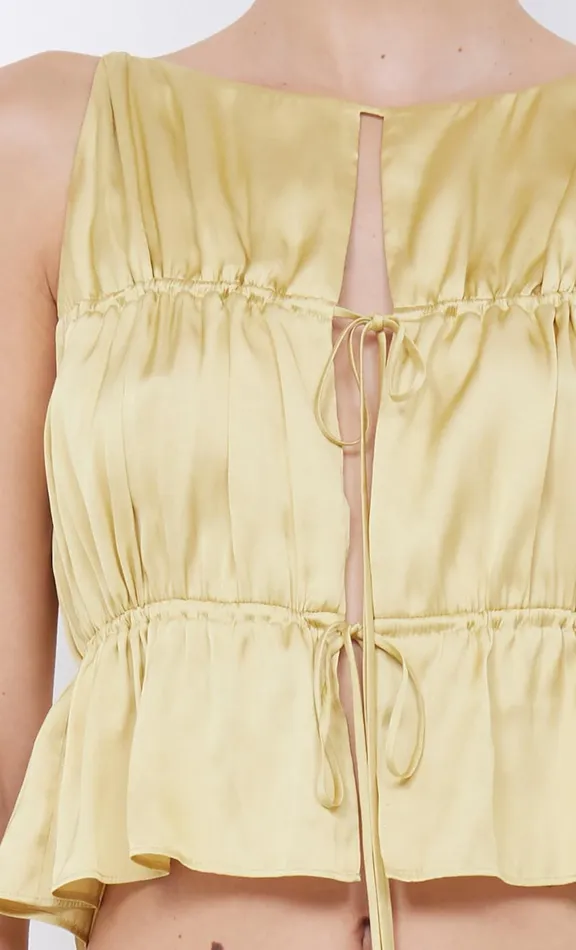 Bec Bridge DELPHI GATHERED TOP 8211 CITRUS Women Sleeveless