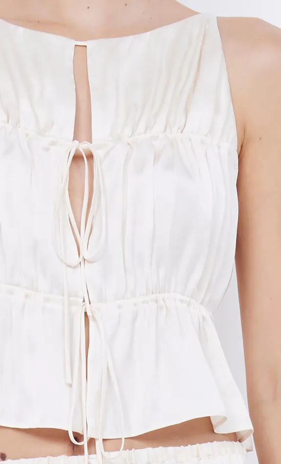 Bec Bridge DELPHI GATHERED TOP 8211 IVORY Women Sleeveless
