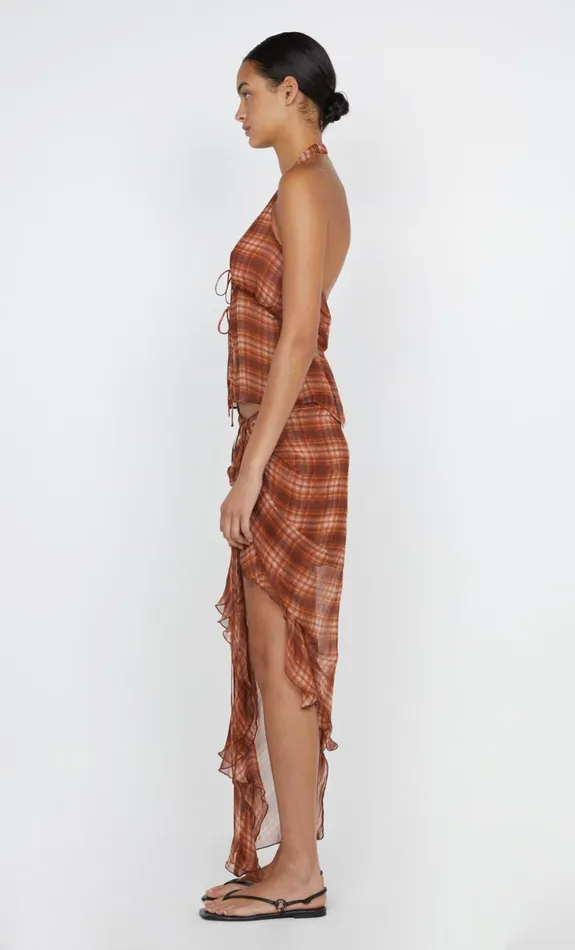 Bec Bridge DEVI HALTER TOP 8211 DESERT CHECK Women Sleeveless