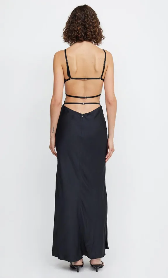 Bec Bridge DIAMOND DAYS STRAP MAXI DRESS 8211 BLACK Women Maxi Dresses