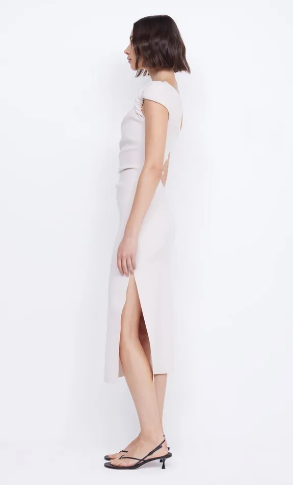 Bec Bridge ELEA ASYM MIDI DRESS 8211 VANILLA BEAN Women Wedding Guest