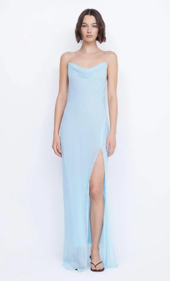 Bec Bridge ELZETTE SPLIT MAXI DRESS 8211 DOLPHIN BLUE Women Maxi Dresses