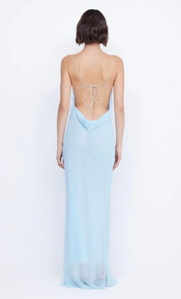 Bec Bridge ELZETTE SPLIT MAXI DRESS 8211 DOLPHIN BLUE Women Maxi Dresses