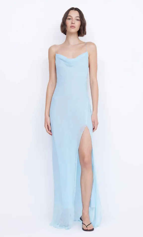 Bec Bridge ELZETTE SPLIT MAXI DRESS 8211 DOLPHIN BLUE Women Maxi Dresses