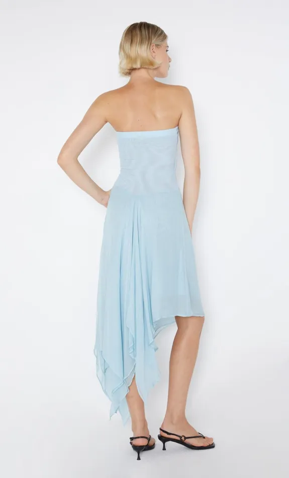 Bec Bridge ELZETTE STRAPLESS MIDI DRESS 8211 DOLPHIN BLUE Women Wedding Guest