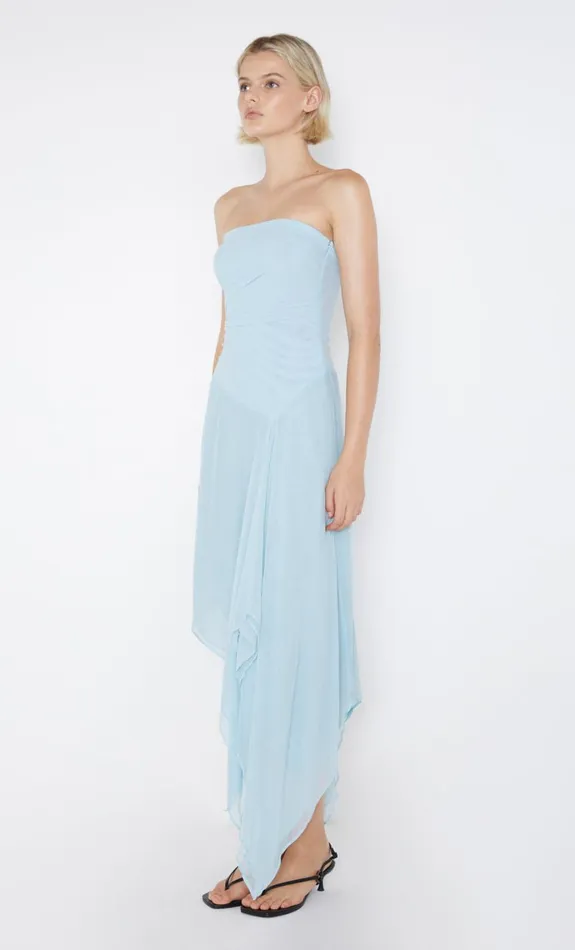 Bec Bridge ELZETTE STRAPLESS MIDI DRESS 8211 DOLPHIN BLUE Women Wedding Guest