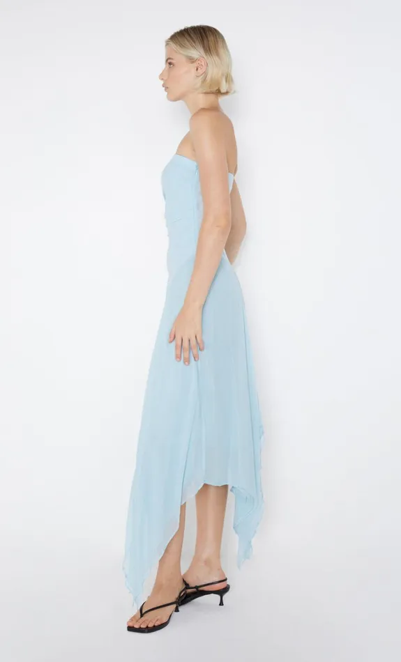 Bec Bridge ELZETTE STRAPLESS MIDI DRESS 8211 DOLPHIN BLUE Women Wedding Guest