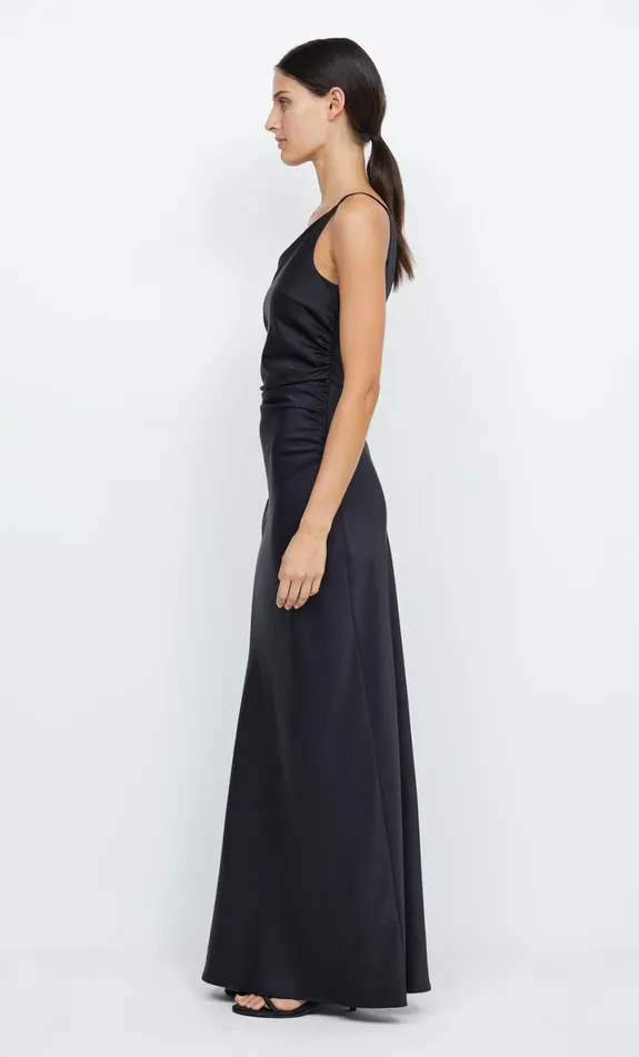 Bec Bridge ETERNITY ASYM MAXI DRESS 8211 BLACK Women Bridesmaid Dresses