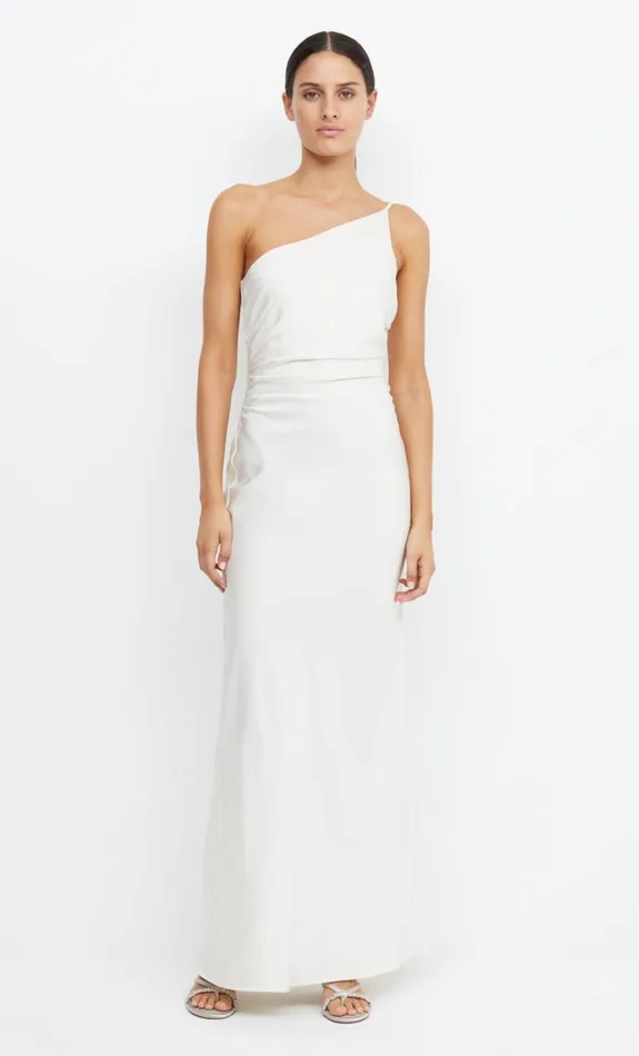 Bec Bridge ETERNITY ASYM MAXI DRESS 8211 CREAM Women Prom Dresses