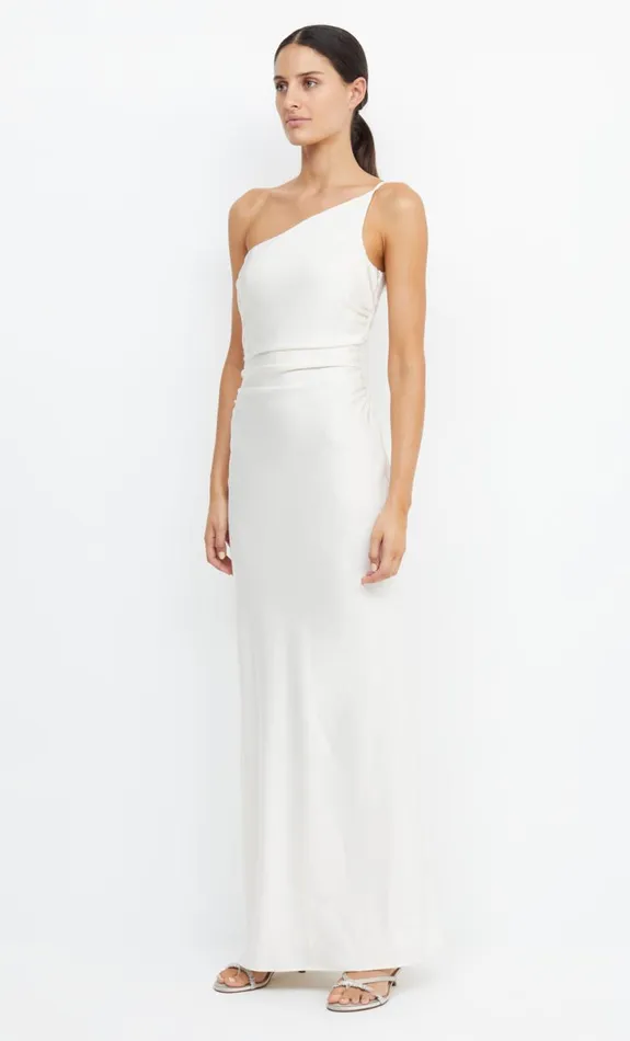 Bec Bridge ETERNITY ASYM MAXI DRESS 8211 CREAM Women Prom Dresses