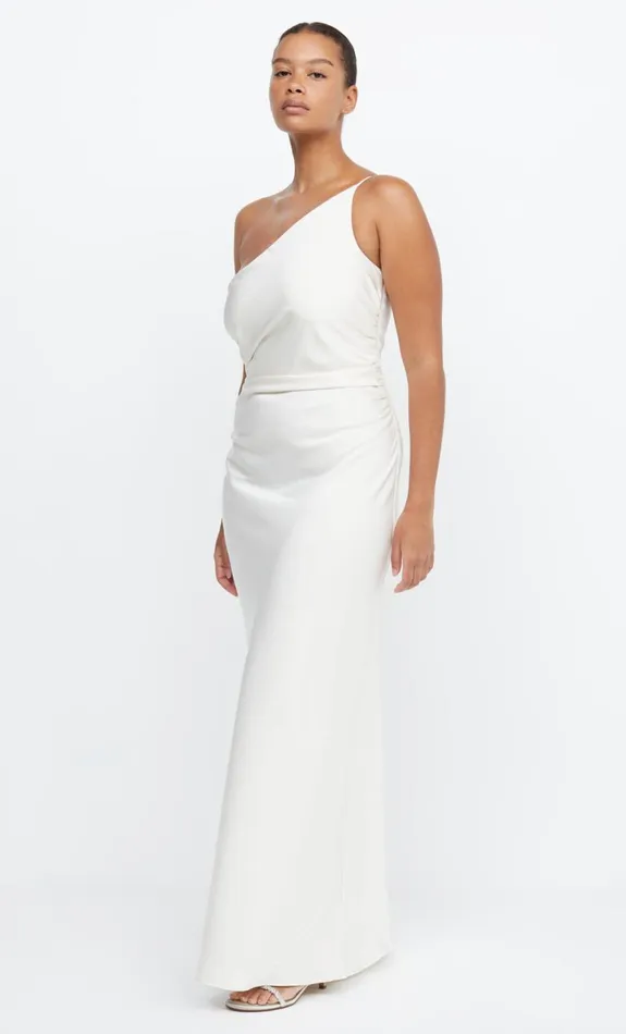 Bec Bridge ETERNITY ASYM MAXI DRESS 8211 CREAM Women Prom Dresses