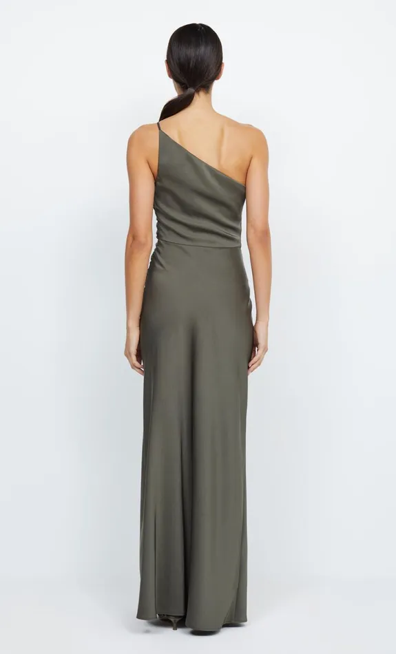 Bec Bridge ETERNITY ASYM MAXI DRESS 8211 DARK WILLOW Women Prom Dresses