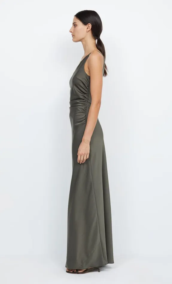 Bec Bridge ETERNITY ASYM MAXI DRESS 8211 DARK WILLOW Women Prom Dresses
