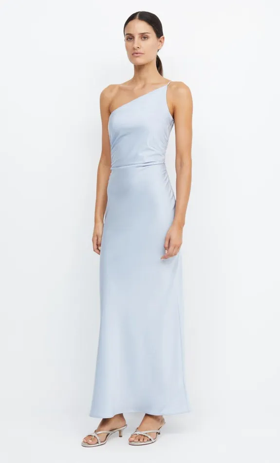 Bec Bridge ETERNITY ASYM MAXI DRESS 8211 DUSTY BLUE Women Maxi Dresses
