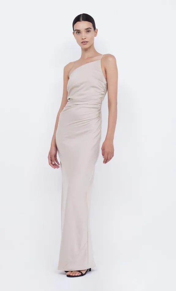 Bec Bridge ETERNITY ASYM MAXI DRESS 8211 SAND Women Maxi Dresses
