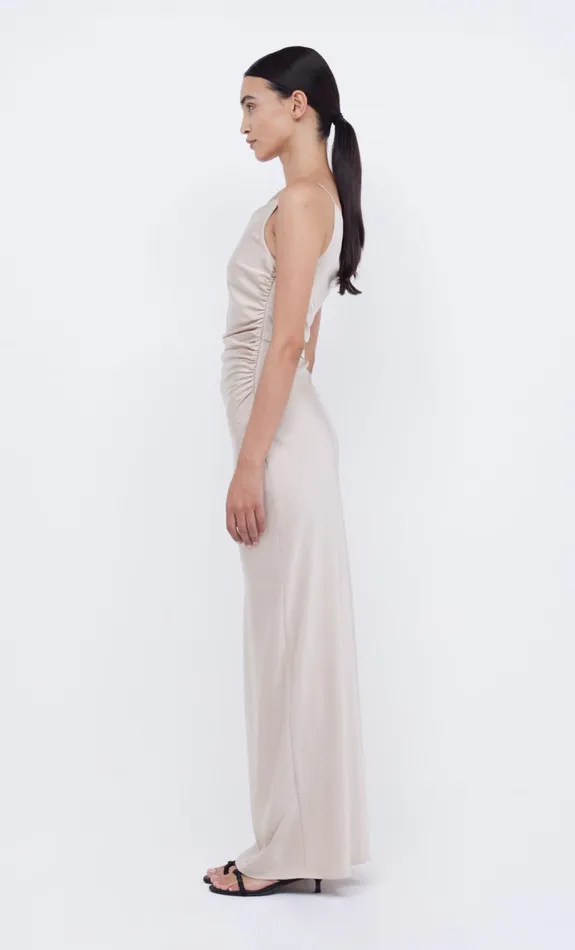 Bec Bridge ETERNITY ASYM MAXI DRESS 8211 SAND Women Prom Dresses