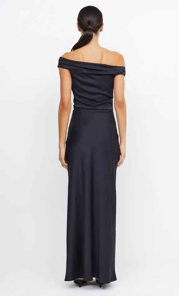 Bec Bridge ETERNITY OFF SHOULDER MAXI 8211 BLACK Women Prom Dresses