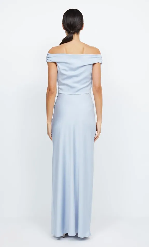 Bec Bridge ETERNITY OFF SHOULDER MAXI 8211 DUSTY BLUE Women Prom Dresses