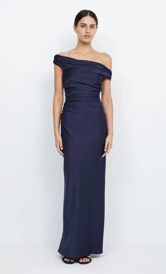 Bec Bridge ETERNITY OFF SHOULDER MAXI 8211 INK Women Maxi Dresses