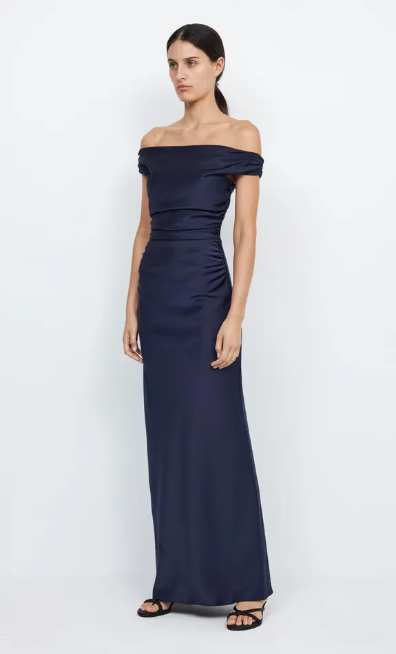 Bec Bridge ETERNITY OFF SHOULDER MAXI 8211 INK Women Maxi Dresses