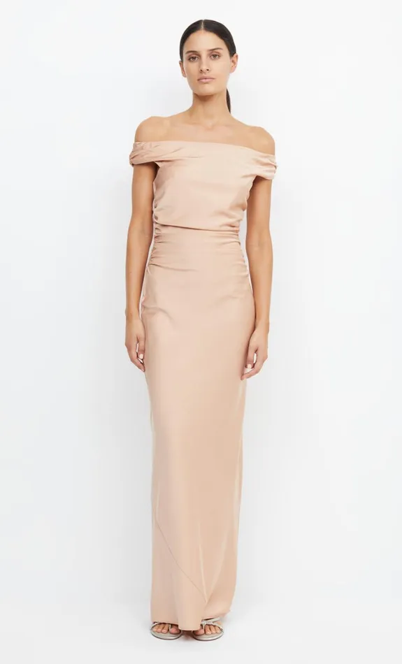 Bec Bridge ETERNITY OFF SHOULDER MAXI 8211 ROSE GOLD Women Maxi Dresses