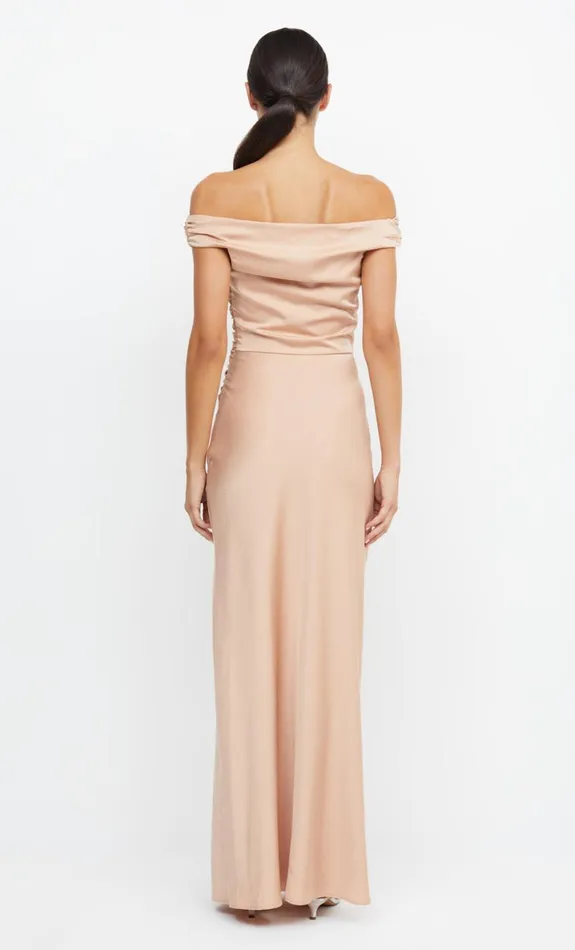 Bec Bridge ETERNITY OFF SHOULDER MAXI 8211 ROSE GOLD Women Maxi Dresses