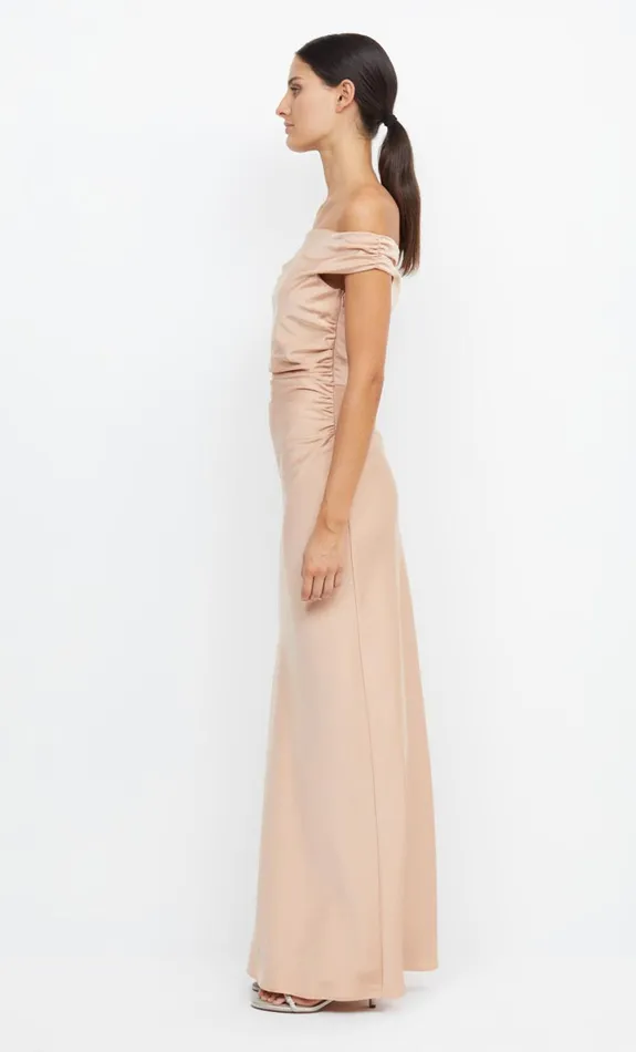 Bec Bridge ETERNITY OFF SHOULDER MAXI 8211 ROSE GOLD Women Maxi Dresses